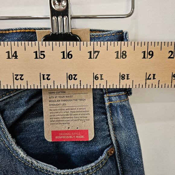 Levi's Men's 501 Jeans 150th Anniversary Distressed Button Up 35x32 - Picture 7 of 10